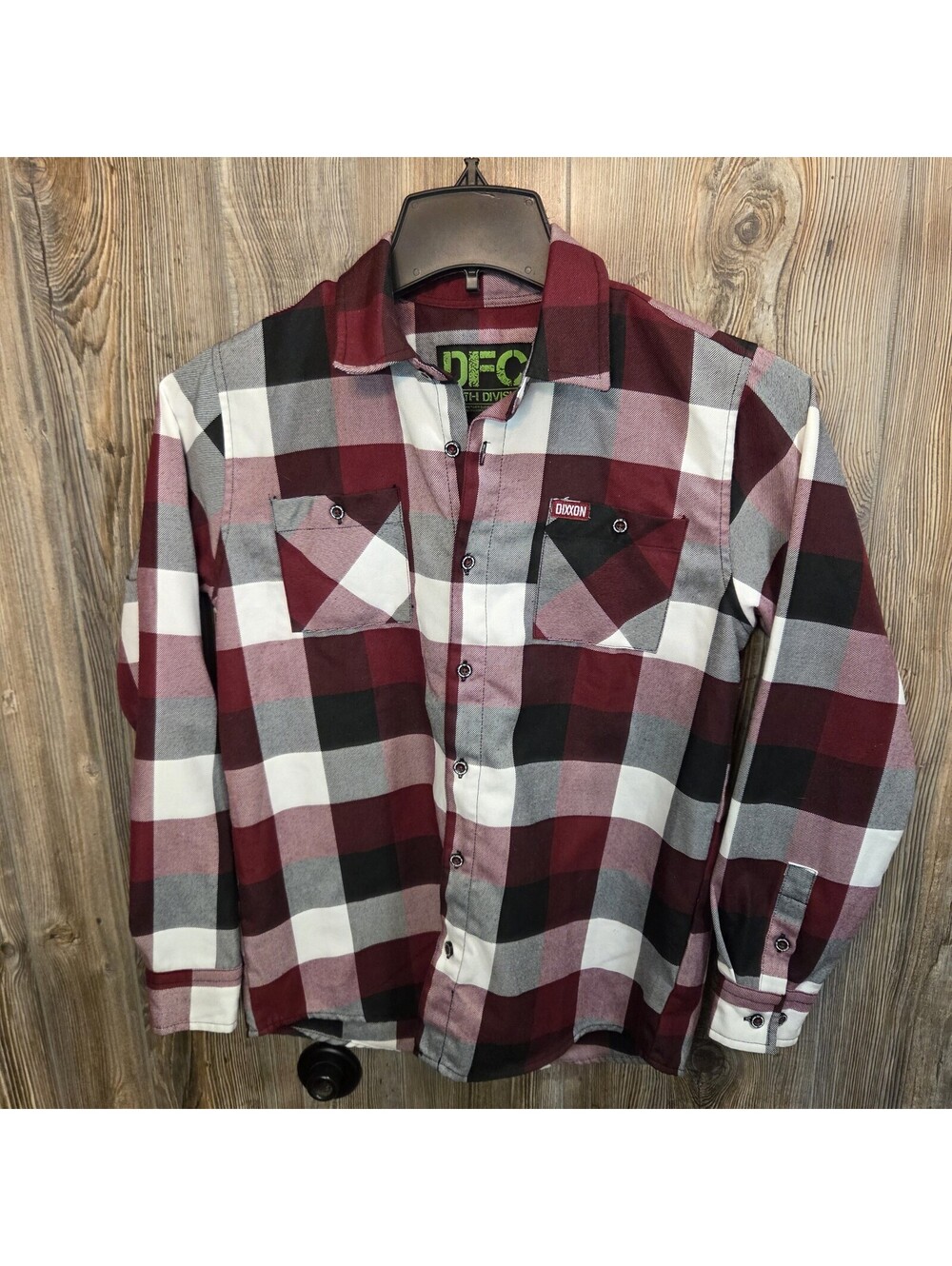 Dixxon Flannel Co. "The Southpaw" DFC Youth Sz XL Red Plaid L/S Button Shirt
